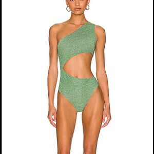 Beach Riot Celine One Piece in Emerald Shine